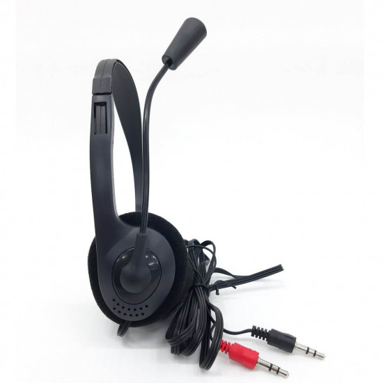Ακουστικά Stereo Mee-Ole PC-900 με Μικρόφωνο και Διπλή Έξοδο 3.5mm Μαύρα 30094