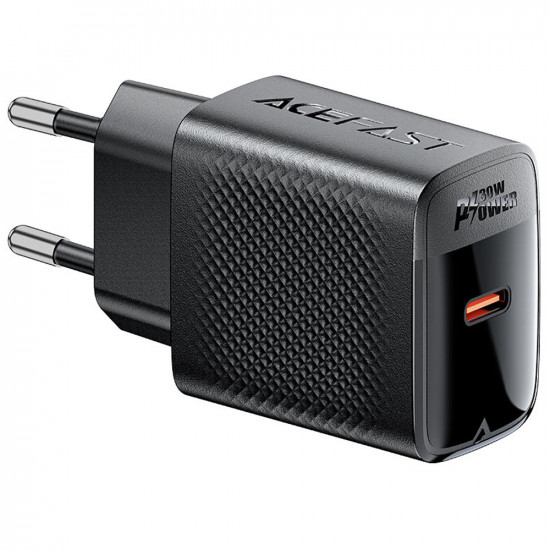 Φορτιστής Ταξιδίου Acefast A102 Fast Charging USB-C PD30W QC3.0 GaN Μαύρος 47056