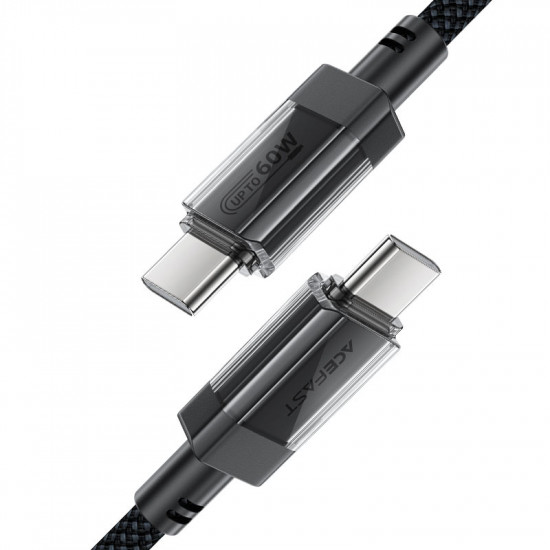 Καλώδιο Acefast C12-03 USB-C σε USB-C PD60W 3A Braided Μαύρο 1.2m 45835