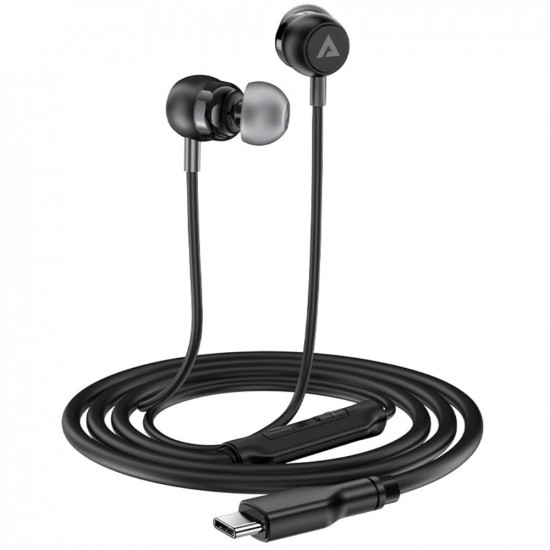 Hands Free Acefast L8 Earphones Stereo USB-C με Μικρόφωνο 1.2m Μαύρα Συμβατά με Όλες τις Συσκευές USB-C 49574