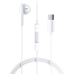 Hands Free Acefast L9 Μονό Ακουστικό USB-C με HD Μικρόφωνο Συμβατά με Όλες τις Συσκευές USB-C Λευκό 1.2m 49378