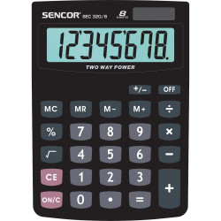 Αριθμομηχανή Dual 8 ψηφίων LCD Display Sencor SEC 320/8 Μαύρο 41346