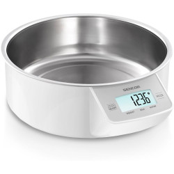 Ψηφιακή Ζυγαριά Κουζίνας 5Kg με Κάδο 1lt Sencor SKS 4030WH LCD Οθόνη και Λειτουργία Αφής Λευκή 41879