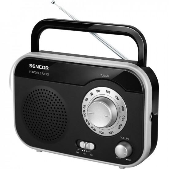 Φορητό Ραδιόφωνο AM/FM 1W RMS Sencor SRD 210 BS Μαύρο/Ασημί 41454
