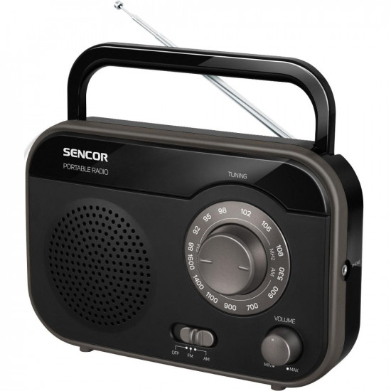 Φορητό Ραδιόφωνο AM/FM 1W RMS Sencor SRD 210 B Μαύρο 41456