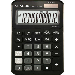 Αριθμομηχανή Dual 12 ψηφίων LCD Display Sencor SEC 372T/BK Μαύρο 43357