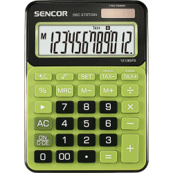 Αριθμομηχανή Dual 12 ψηφίων LCD Display Sencor SEC 372T/GN Πράσινο 43359