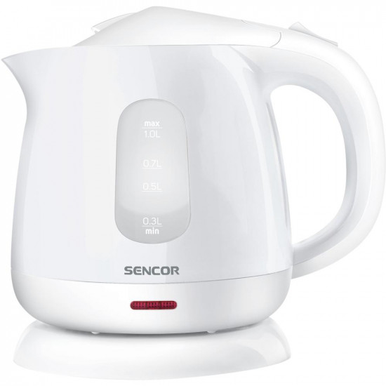Βραστήρας Sencor SWK 1010WH 1lt 1100W με Αφαιρούμενο και Πλενόμενο Φίλτρο Ρύπων και Αλάτων Λευκός 42029