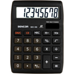 Αριθμομηχανή Dual 8 ψηφίων LCD Display Sencor SEC 350 Μαύρο 43373
