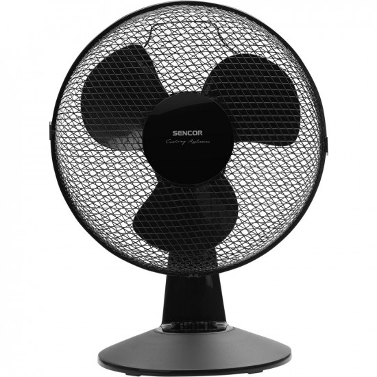 Επιτραπέζιος Ανεμιστήρας Sencor SFE 3011BK 35W Διαμέτρου 30cm με 3 Ταχύτητες και Δυνατότητα Περιστροφής 90° Μαύρος 42054