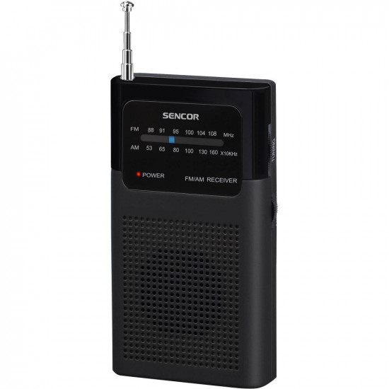 Φορητό Ραδιόφωνο Τσέπης AM/FM 3,5mm 3AAA Sencor SRD 1100 B Μαύρο 41520