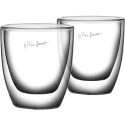 Σετ Ποτήρια Espresso Γυάλινα με Διπλό Τοίχωμα 80ml VASO Lamart LT9009 Διάφανο Τεμ. 2 43047