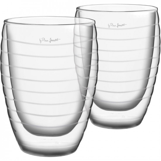 Φλιτζάνι Καφέ Τσαγιού THERMO Double Wall Σετ 2τεμ. 370ml Lamart LT9013 Διάφανο 43051