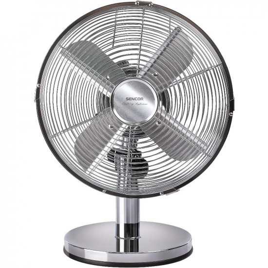 Επιτραπέζιος Ανεμιστήρας Sencor SFE 2540SL 30W Διαμέτρου 25cm με 3 Ταχύτητες και Σώμα απο Χρώμιο 42143