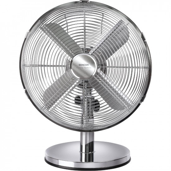 Επιτραπέζιος Ανεμιστήρας Sencor SFE 3040SL 35W Διαμέτρου 30cm με 3 Ταχύτητες και Σώμα απο Χρώμιο 42144