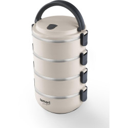 Φαγητοδοχείο Lunchbox 4 Επιπέδων Χωρητικότητας 2.4lt Lamart LT6024 Μπεζ 43069