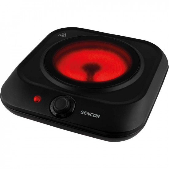 Φορητή Κεραμική Εστία Μονή 1200W 19cm Sencor SCP 1763BK Μαύρη 42352