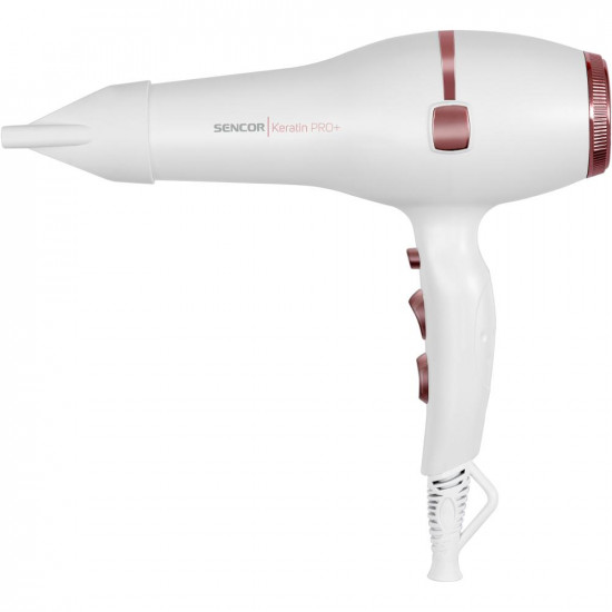 Σεσουάρ Μαλλιών Sencor SHD 8200GD 2400W Ιονισμού Procare+ με 3 Επιλογές Θερμοκρασίας και 2 Ταχύτητας Αέρα Λευκό/Χρυσό 42442