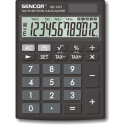 Αριθμομηχανή Dual 12 ψηφίων LCD Display Sencor SEC 332 T Μαύρο 43395