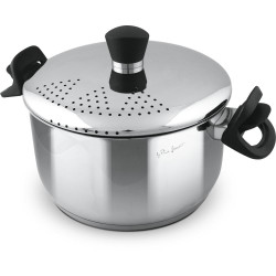 Κατσαρόλα με Καπάκι Σουρωτήρι 24cm 6lt Stainless Steel Lamart LT1206 43167