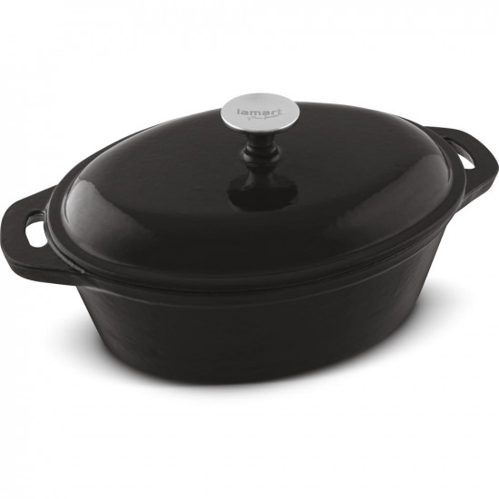 Κατσαρόλα Oval από Μαντέμι 35,5X21,4cm 3,6lt Lamart LT1210 Μαύρο 43171