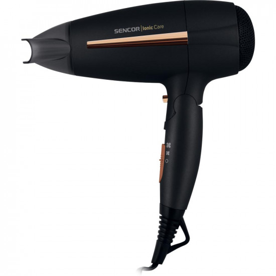 Σεσουάρ Μαλλιών Sencor SHD 7100BK 2000W 3 Επίπεδα Θερμοκρασίας 2 Ταχυτήτων και Λειτουργία Ιονιστή Μαύρο 42511