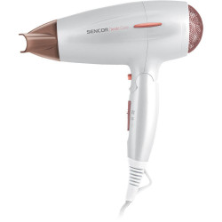 Σεσουάρ Μαλλιών Ταξιδίου Sencor SHD 7200GD 2000W με 3 Επιλογές Θερμοκρασίας και 2 Ταχύτητες Αέρα Λευκό/ Χρυσό 42512