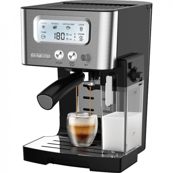 Μηχανή Espresso Ημιαυτόματη 15Bar 1.450W Sencor SES 4090SS Ασημί 42727