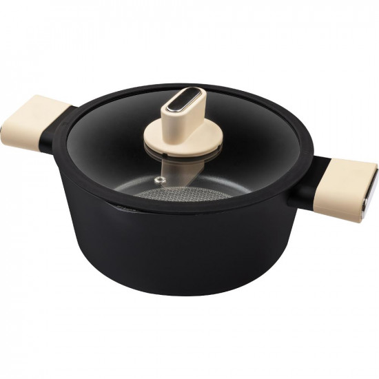 Κατσαρόλα POELE Αντικολλητικό Αλουμίνιο 24x11cm 4,3lt Lamart LT1219 Μπεζ 43303