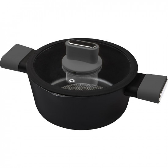 Κατσαρόλα POELE Αντικολλητικό Αλουμίνιο 20x9cm 2,4lt Lamart LT1224 Μαύρη 43308