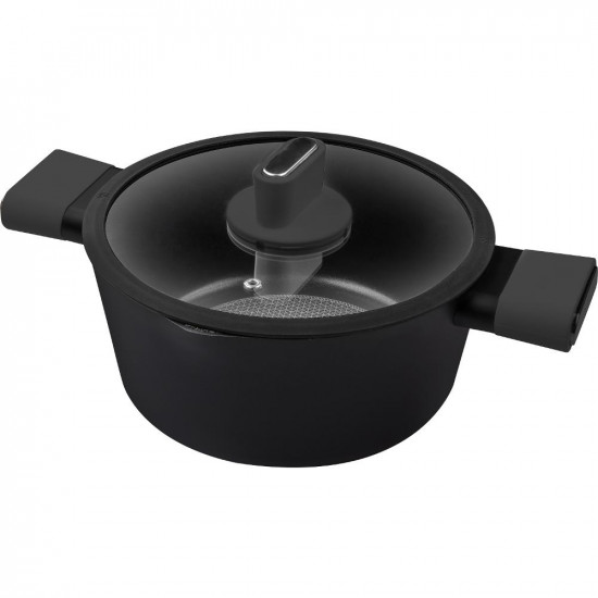 Κατσαρόλα POELE Αντικολλητικό Αλουμίνιο 24x11cm 2,4lt Lamart LT1225 Μαύρη 43309