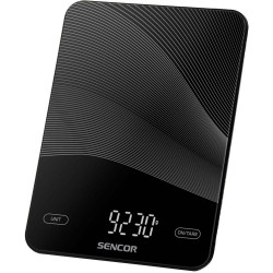 Επαναφορτιζόμενη Ζυγαριά Κουζίνας 10kg Led USB-C Sencor SKS 7700BK Μαύρη 42825