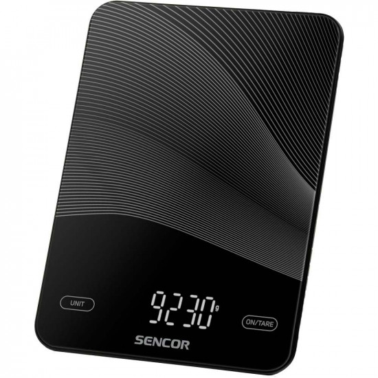 Επαναφορτιζόμενη Ζυγαριά Κουζίνας 10kg Led USB-C Sencor SKS 7700BK Μαύρη 42825