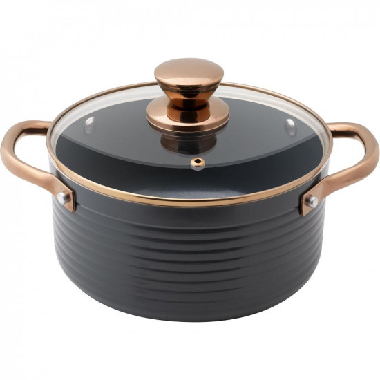 Κατσαρόλα ORRO Αντικολλητικό Αλουμίνιο 20cm 2,8lt Lamart LT1240 Μαύρο 43336