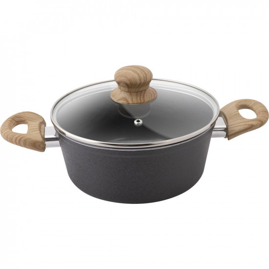 Κατσαρόλα NATUR Αντικολλητικό Αλουμίνιο 18cm 1,6lt Lamart LT1245 Μαύρο 43341