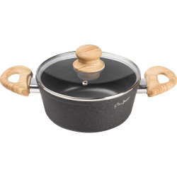 Κατσαρόλα NATUR Αντικολλητικό Αλουμίνιο 20cm 2,2lt Lamart LT1246 Μαύρο 43342
