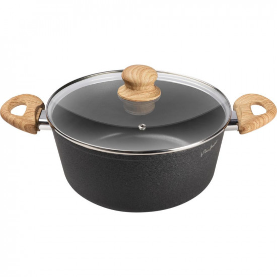 Κατσαρόλα NATUR Αντικολλητικό Αλουμίνιο 24cm 3,9lt Lamart LT1247 Μαύρο 43343
