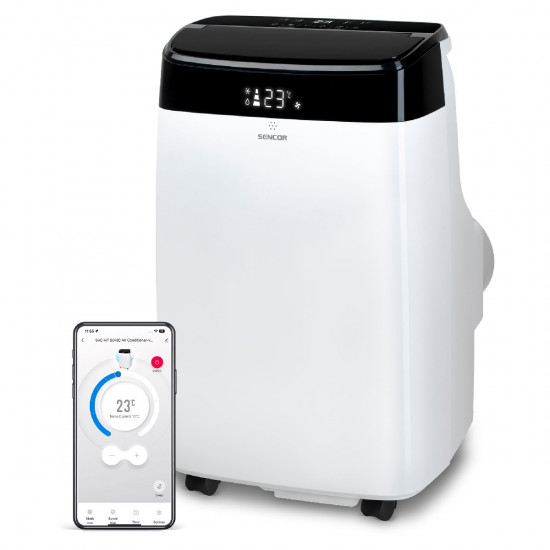 Φορητό Κλιματιστικό Ψύξης Sencor SAC MT9040C 9.000 BTU/h Wi-Fi StrongPack 35m² 65dBA Λευκό 42921