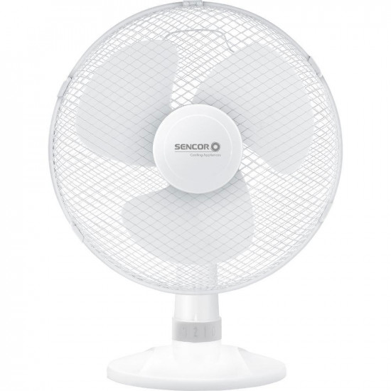 Επιτραπέζιος Ανεμιστήρας Sencor SFE 3027WH-EUE3 40W Διαμέτρου 40cm με 3 Ταχύτητες και Οριζόντια Περιστροφή 90° Λευκός 42924