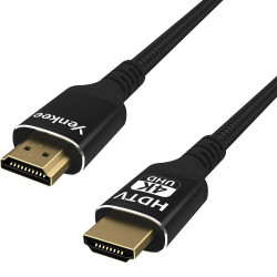 Καλώδιο HDMI Yenkee YCH 115 2.0 4K/60Hz Gold Plated Braided Μαύρο 1.5m 49785