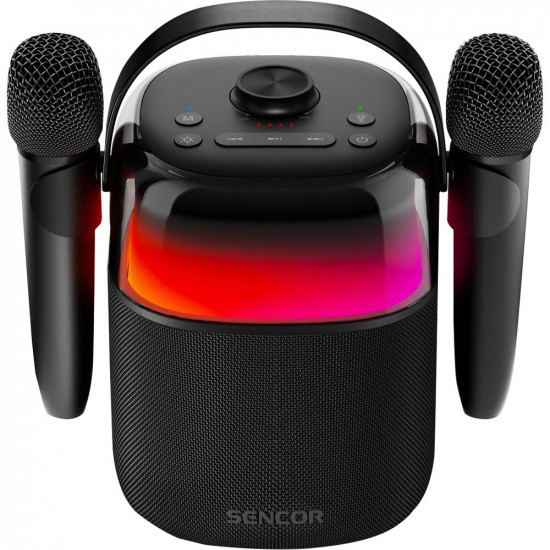 Φορητό Ηχείο Bluetooth Sencor SSS 3450K 35W TWS AUX 3.5mm, BT v5.3, USB, FM, 2 Ασύρματα Μικρόφωνα, LED Φωτισμό, IPX5 47798