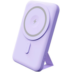 Power Bank Yenkee YPB 501 5000mAh 15W 3A MagSafe Ασύρματη Φόρτιση και 1xUSB-C PD20W, LED Ένδειξη Μπαταρίας Μωβ 49776