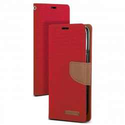 Θήκη Book Goospery Canvas Diary για Apple iPhone 13 Pro Κόκκινο - Καφέ 32990