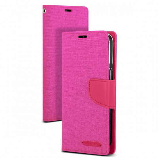 Θήκη Book Goospery Canvas Diary για Apple iPhone 13 Pro Ροζ 32993