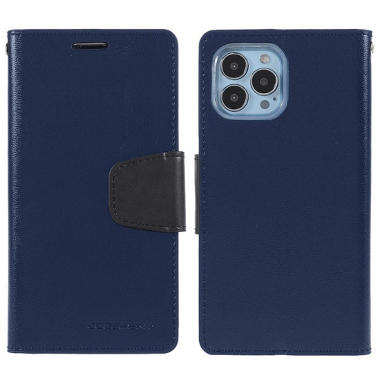 Θήκη Book Goospery Sonata Diary Case για Apple iPhone 13 Pro Μπλέ-Μαύρο 34765