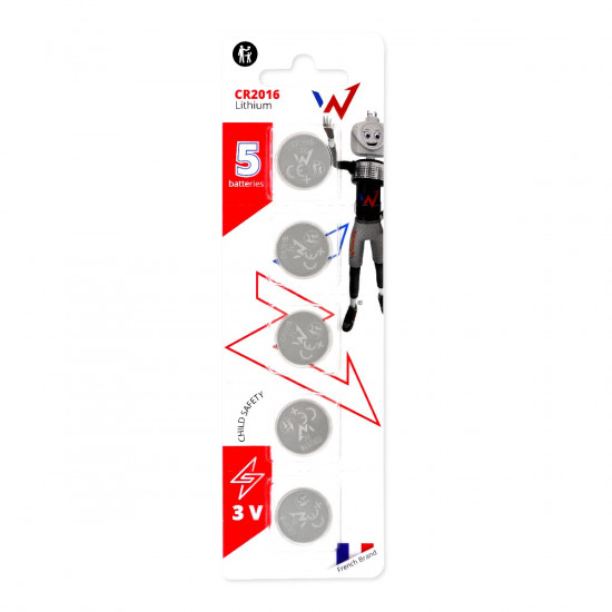 Buttoncell Lithium Wonder CR2016 3V Τεμ. 5 46420