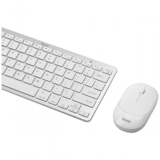 Πληκτρολόγιο Bluetooth Hoco. DI05 V.4.0 Mini με Bluetooth Ποντίκι 3 Κουμπιών 2.4G 1200 DPI Λευκό 30047