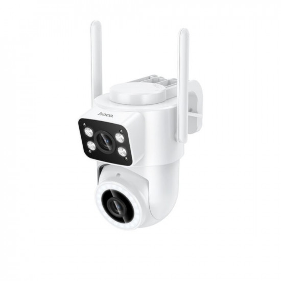 Wi-Fi Κάμερα Ασφαλείας Hoco D9 Outdoor PTZ Full HD Dual Camera με IR-CUT για Καταγραφή με ή Χωρίς Φωτισμό TF Κάρτα εως 128Gb 51137