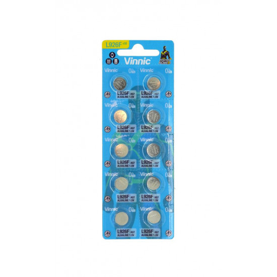 Buttoncell Vinnic L926F AG7 Τεμ. 10 με Διάτρητη Συσκευασία 27216