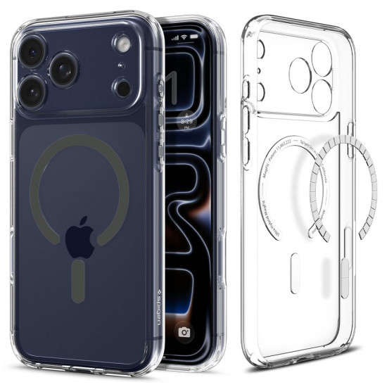 Θήκη Spigen Ultra Hybrid Magsafe για Apple iPhone 17 Pro Max Διάφανη-Γκρι 51599